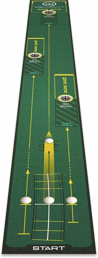 Golf Puttingmat – 3 Meter – Indoor Golftrainingsmat – Voor Oefenen van Putten van GOLF