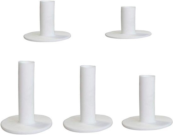 Golf Rubber Tees - Oefenmat Tees - Golf Training - Vijf Maten Set - 5 Stuks - Wit