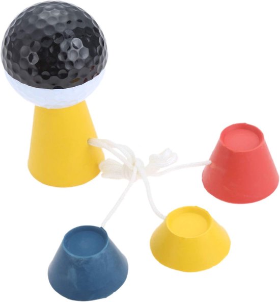 Golf Rubber Winter Tees Set van 4 Stuks met Verschillende Hoogtes voor Duurzaam Sportgebruik en Oefeningen op de Driving Range