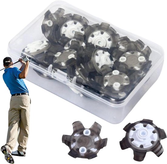 Golf Schoen Spikes - Golf Noppen - Sport Stabiliteit - Schokabsorberend Ontwerp - 18 Stuks - Bruin