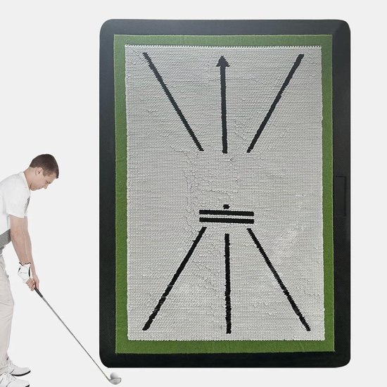 Golf Schommelmat - Trainingsmat Golf - Swing Analyseren - Directe Feedback - 33 x 4 cm - Groen