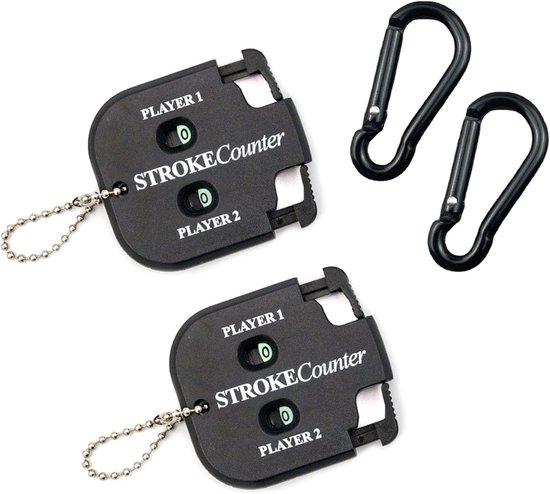 Golf Score Counter - 2 Stuks Puntenteller - Inclusief Carabiners - Ideaal voor 2 Spelers - ShopVlot
