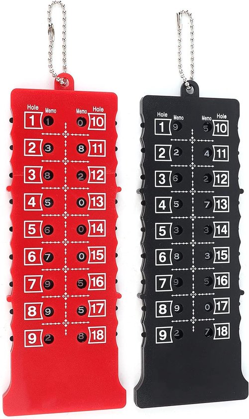 Golf Score Counter, 2Pcs 18 Holes Accurate Scoring Golf Score Counter Scoreboard Training Practice Competition - ShopVlot van GOLF