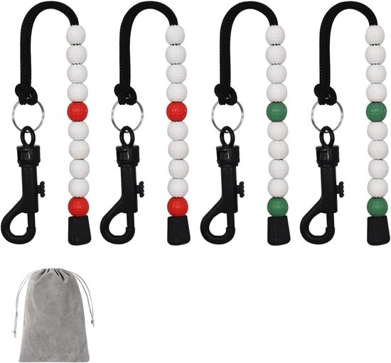 Golf Score Counter - 4 Stuks - Duurzaam Nylon - Ideaal voor Outdoor Sporten - ShopVlot