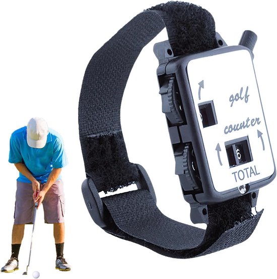 Golf Score Teller - Handmatige Scorer - Golfslag Bijhouden - Batterijloos Mechanisch - 13.2 cm - Zwart van GOLF