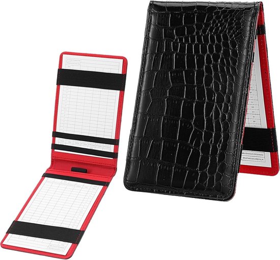 Golf Scorecard Holder - 18 x 11 cm - PU leer krokodillenpatroon - Perfect voor het registreren van scores - ShopVlot