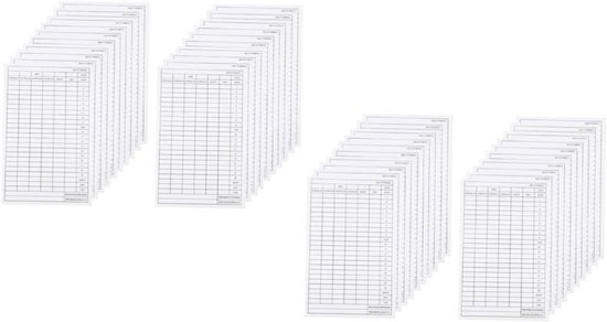 Golf Scorekaarten - Scorebladen Golf - Golf Score Bijhouden - Met Regels Achterkant - 15.2x9.8cm - Zwart Wit
