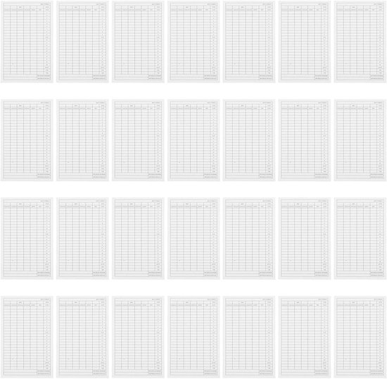 Golf Scorekaarten - Scoreblok Golf - Spel Registratie - Vochtbestendig Papier - 32 Stuks - Multi