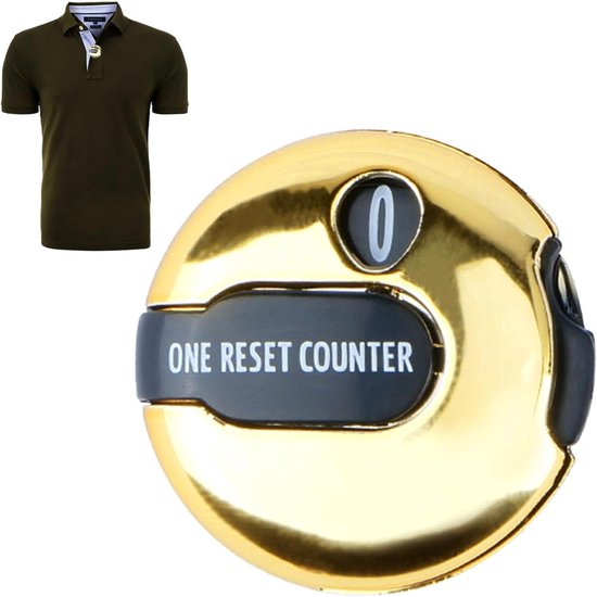 Golf Scoreteller - Slag Teller - Golf Score Bijhouden - Compact En Duurzaam - 3x3 Cm - Goud