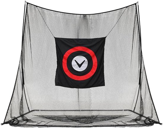 Golf Slag Net - Trainingsnet - Oefenen Thuis - Versterkt Frame - 8 x 7 Voet - Zwart