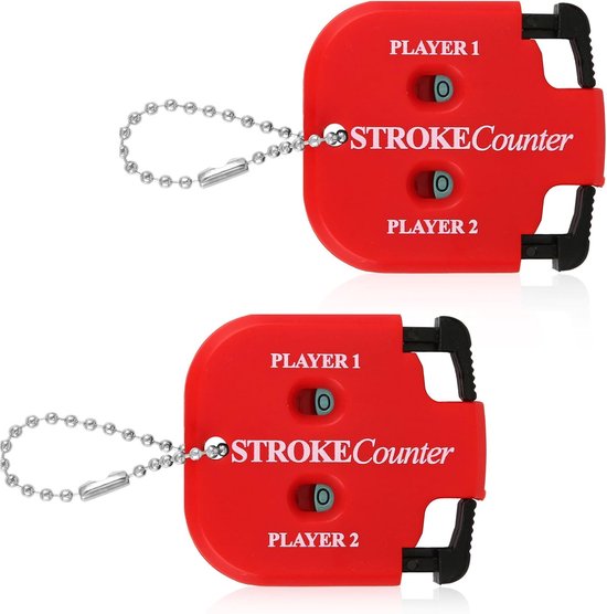 Golf Slagenteller - 2st Mini Golf Scorekeeper - Handige Draagbare Scorekeeper voor 2 Spelers met Sleutelhanger voor Wedstrijden en Spellen van Merkloos