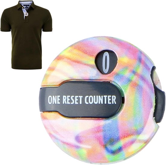 Golf Slagenteller - Score Bijhouder - Golf Spel Houden - Touch Reset Knop - 3 cm Display - Iriserend van GOLF