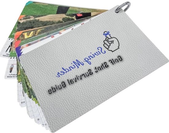 Golf Slagkaarten - Golf Instructie - Golfspel Verbeteren - 33 Moeilijke Slagen - 10 x 15 cm - Wit
