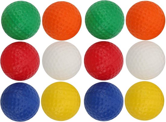 Golf Spons bal - Oefenballen PU - Indoor Golf Oefenen - Zacht en Veilig - 42 mm Diameter - Multi-color