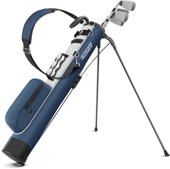 Golf Stand Tas - Draagbare Golftas - Oefenen op Driving Range - Lichtgewicht Ontwerp - 80 cm Hoog - Blauw