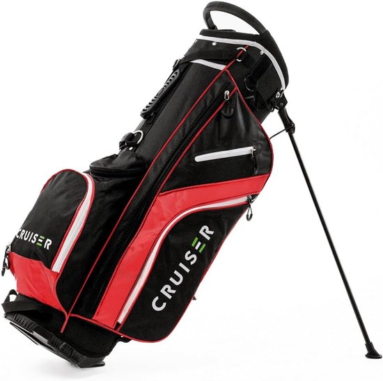Golf Standtas Rood met 14 Weg Divider Top