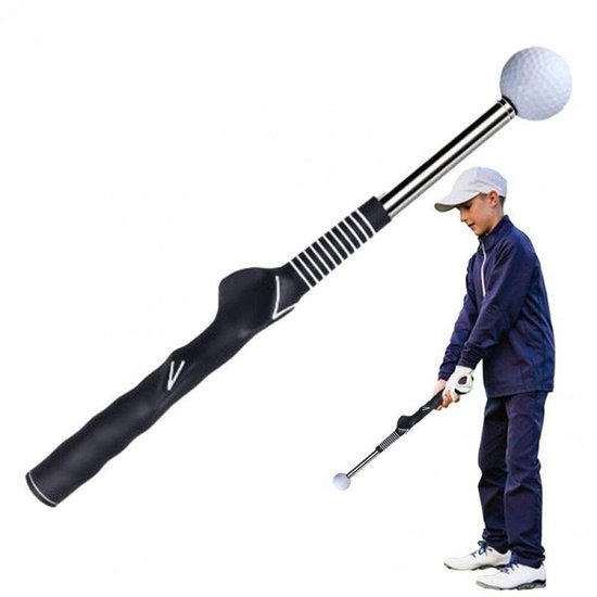 Golf swing coach geassisteerde telescoop golfoefening warm-up stick voor flexibele ritme training, golf training accessoires van Merkloos