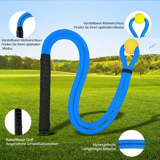 Golf Swing Oefentouw - Trainingshulpmiddel voor Betere Slagtechniek en Tempo van Merkloos