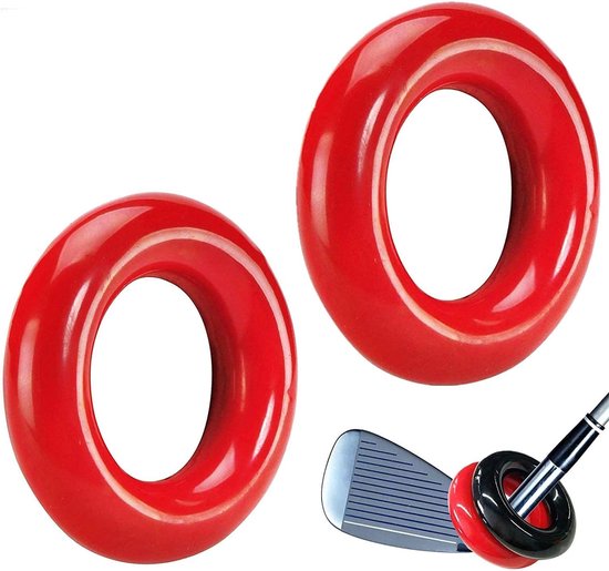 Golf Swing Ring - Club Gewicht - Spier Warming - Universele Pasvorm - 60mm Buitenmaat - Rood van Merkloos
