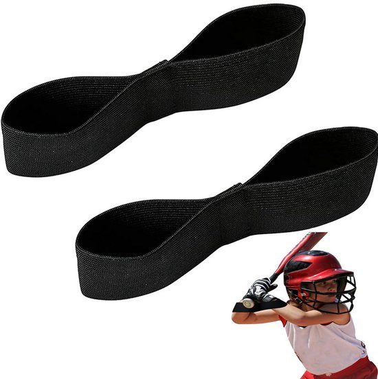 Golf Swing Trainer - 2 Stuks - Elastische Band - 23.8 X 3.8 Cm - Polsbandje - Armen Correctie - Houding - Golftrainingsmateriaal - Golfaccesoires - Golf Trainingsmateriaal - Geschikt Voor Handpositie & Verbeterde Swing - Zwart van Merkloos