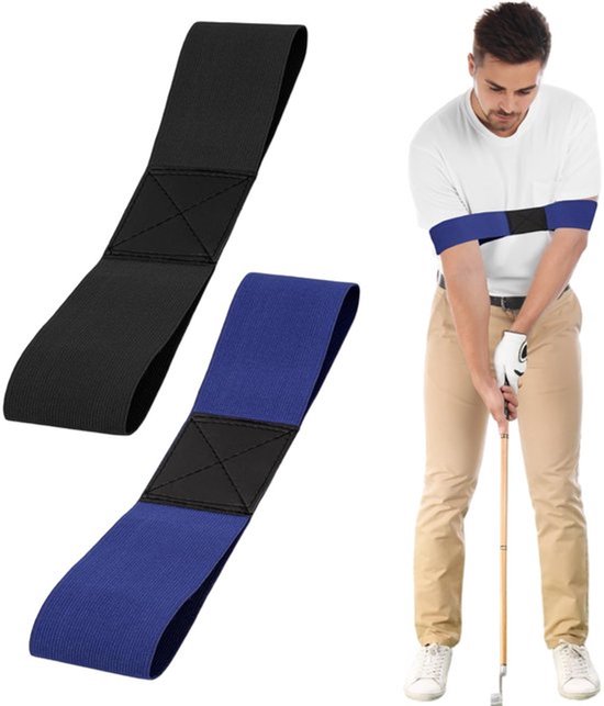 Golf Swing Trainer - 2 Stuks - Postuurcorrectie Hulp - Verstelbare Armband - Duurzaam Latexzijde - Geschikt voor Beginners - Golf Training Aid