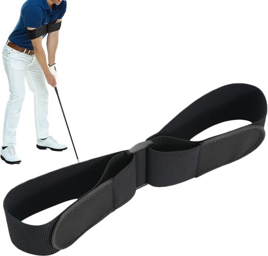 Golf Swing Trainer - Arm Corrector - Golf Oefenen - Bouwt Spiergeheugen - Verstelbaar - Zwart
