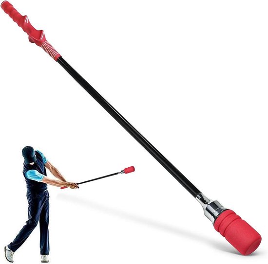 Golf Swing Trainer - Bewegingscorrector Golf - Swing Verbeteren - Akoestische Feedback - 81 cm - Rood