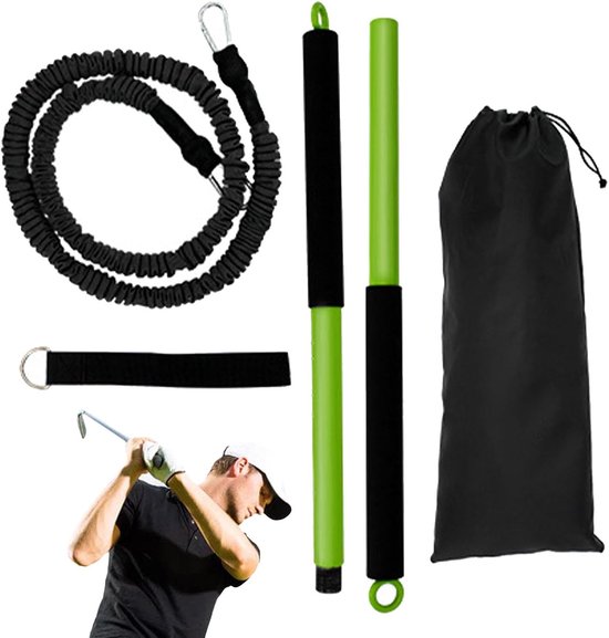 Golf Swing Trainer - Core Hulp - Golf Prestaties Verbeteren - Geoptimaliseerde Balanscontrole - 150 cm Band - Zwart