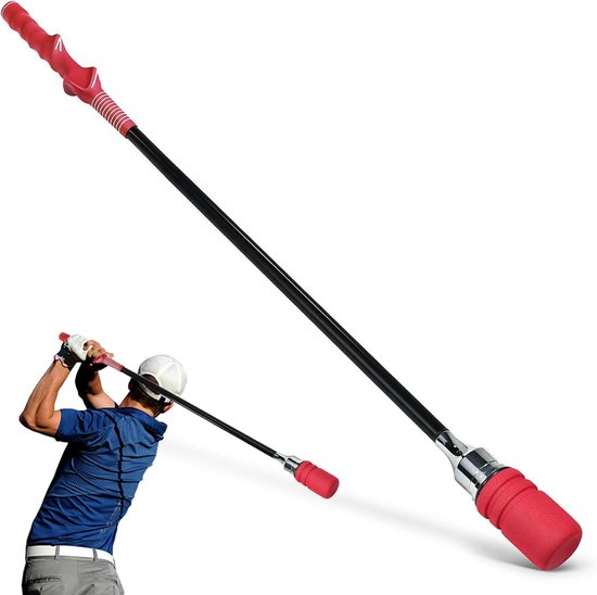 Golf Swing Trainer - Golf Oefen Gripper - Swing Verbetering - Auditieve Feedback - 81 cm Lengte - Rood