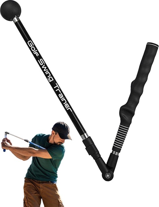 Golf Swing Trainer - Golf Oefenhulp - Golfslag Verbeteren - Inklapbaar Ontwerp - 78.74 cm - Zwart