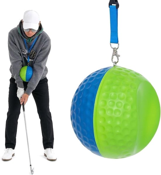 Golf Swing Trainer - Golfbal Trainer - Houding Corrigeren - Met Draag Touw - One Size - Blauw Groen