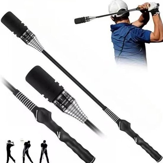 Golf Swing Trainer - Golfhulp - Swing Oefenen - Dubbele Geluidsfeedback - 80 cm - Zwart van GOLF