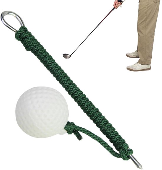 Golf Swing Trainer - Golftouw Hulp - Swing Verbeteren - Zelfnivellerend - 4.1 cm bal diameter - Groen