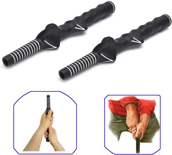 Golf Swing Trainer Grip voor Rechtshandige, Set van 2, Ideaal voor Verbetering van Golfvaardigheden en Precisie