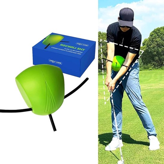 Golf Swing Trainer - Houding Correctie - Golf Houding Verbeteren - Visuele Doellijn Indicator - 12x12.8x36cm - Zwart