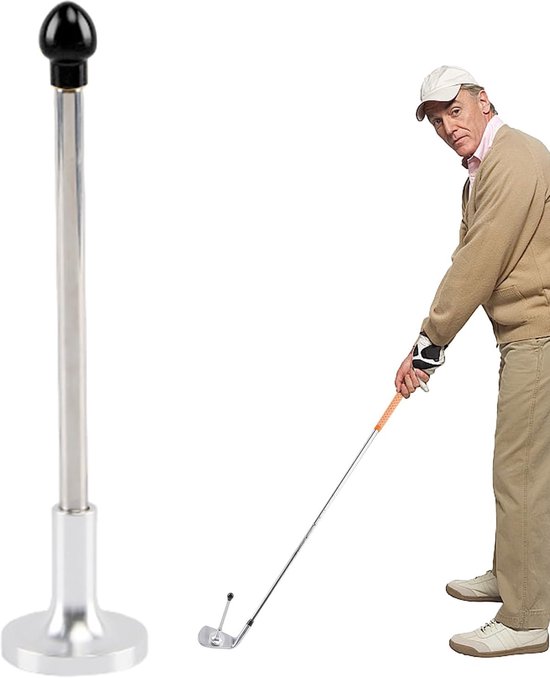 Golf Swing Trainer - Houding Corrector - Verbeter Nauwkeurigheid - Magnetische Basis Intrekbaar - 37.6 cm Max - Zwart