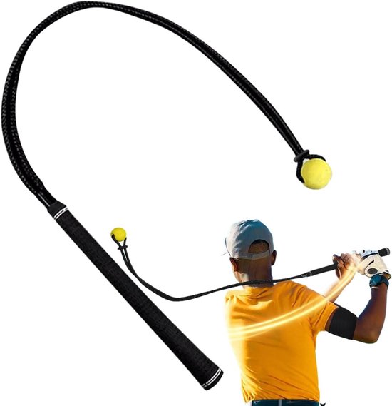 Golf Swing Trainer - Houdingscorrector Golf - Golfswing Verbeteren - Verstelbare Lengte - 96 cm - Zwart