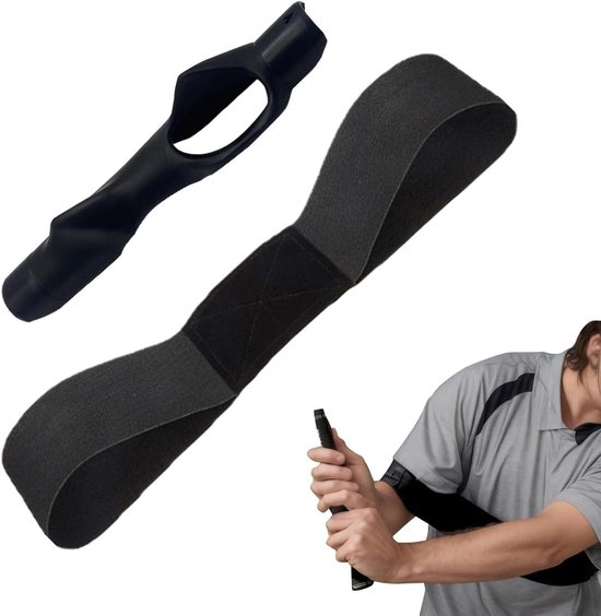 Golf Swing Trainer - Houdingshulp Armband - Golfswing Verbeteren - Ademend Ontwerp - Verstelbaar - Zwart