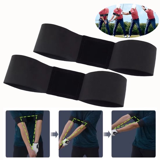 Golf Swing Trainer Hulp - 2 stks Grip Geheime Arm Band Trainer Waarde, Golf Trainingshulpmiddelen Professionele Beweging Houding Correctie Riem Voor Heren Dames Kinderen