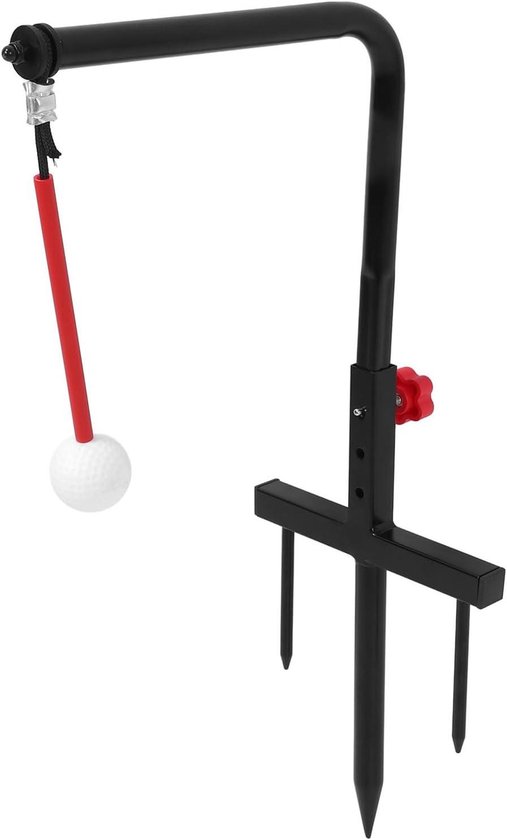 Golf Swing Trainer - Oefenclub Hulp - Slag Oefenen - In Hoogte Verstelbaar - 36 x 28 cm - Zwart
