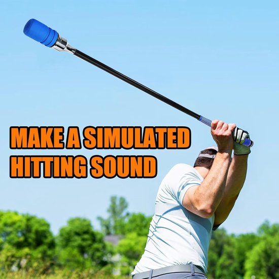 Golf Swing Trainer - Oefenstaaf Golf - Swing Verbeteren - Geluidsfeedback Correctie - 81 cm Pakket - Blauw