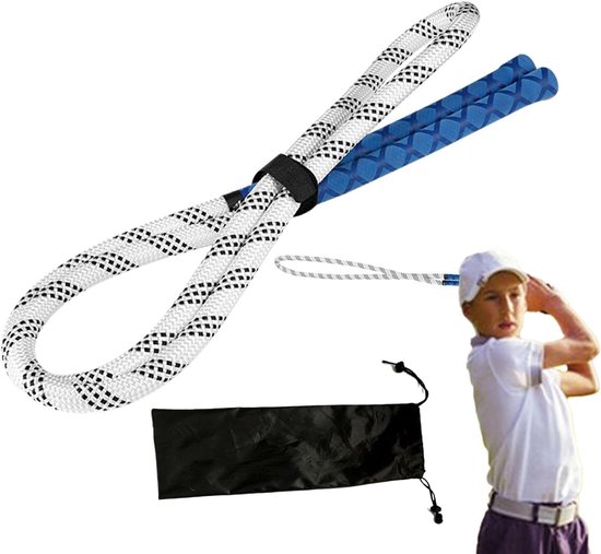 Golf Swing Trainer - Oefentouw Correctie - Dagelijkse Training - Verstelbaar Doelsysteem - Diameter 55 cm - Wit