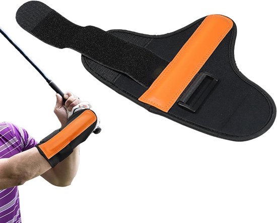Golf Swing Trainer - Pols corrector - Golfslag Verbeteren - Verstelbare Band - 18.8 x 39.5 cm - Oranje
