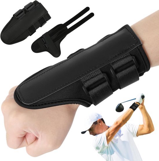 Golf Swing Trainer - Polsbrace - Ideaal Trainingshulpmiddel voor Beginners - Zwart - Set van 1 van Merkloos