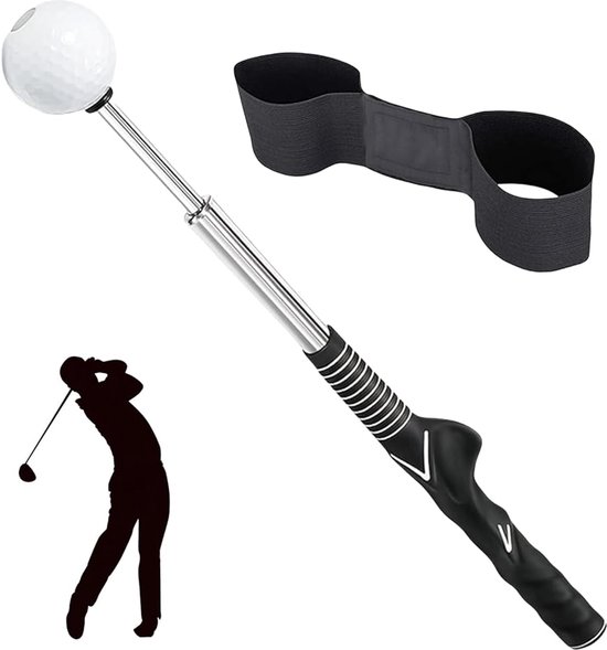 Golf Swing Trainer Set – Swing trainer en swing band – Golfaccesoires – Geschikt voor Beginners , Professionals van Merkloos