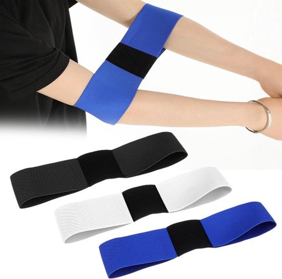 Golf Swing Trainer Set van 3 stuks, elastische swingband voor verbetering van swingtechniek en houding voor beginners in zwart/wit/blauw
