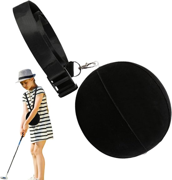 Golf Swing Trainer - Slag Hulp - Golfvaardigheden Verbeteren - Flexibele Prestatie-instelling - 18 x 15 x 5 cm - Zwart