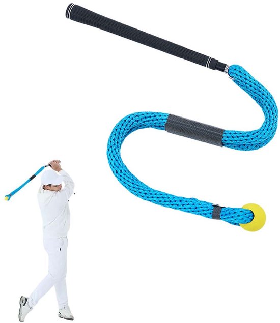 Golf Swing Trainer Touw Met Bal – Professioneel Hulpmiddel Voor Snelheid, Ritme, Flexibiliteit En Kracht – Geschikt Voor Alle Niveaus – Opwarm- En Oefenapparaat - Blauw B