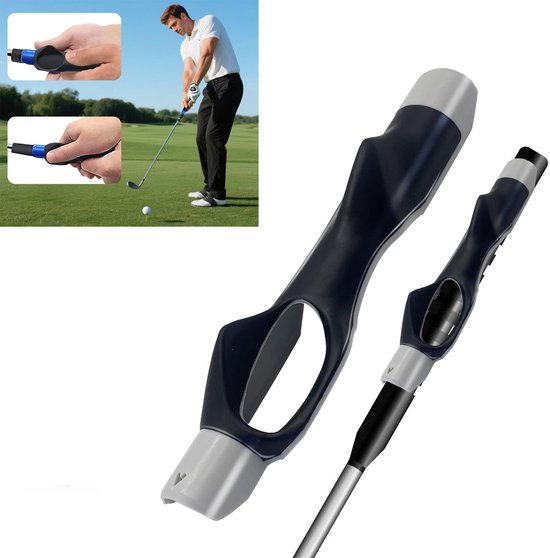 Golf Swing Trainer - Verbeter je grip; Training; Handpositie; Antislip; Verbetert De Houding(Grijs)