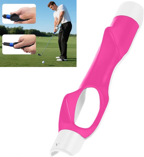 Golf Swing Trainer - Verbeter je grip; Training; Handpositie; Antislip; Verbetert De Houding(Roze)
